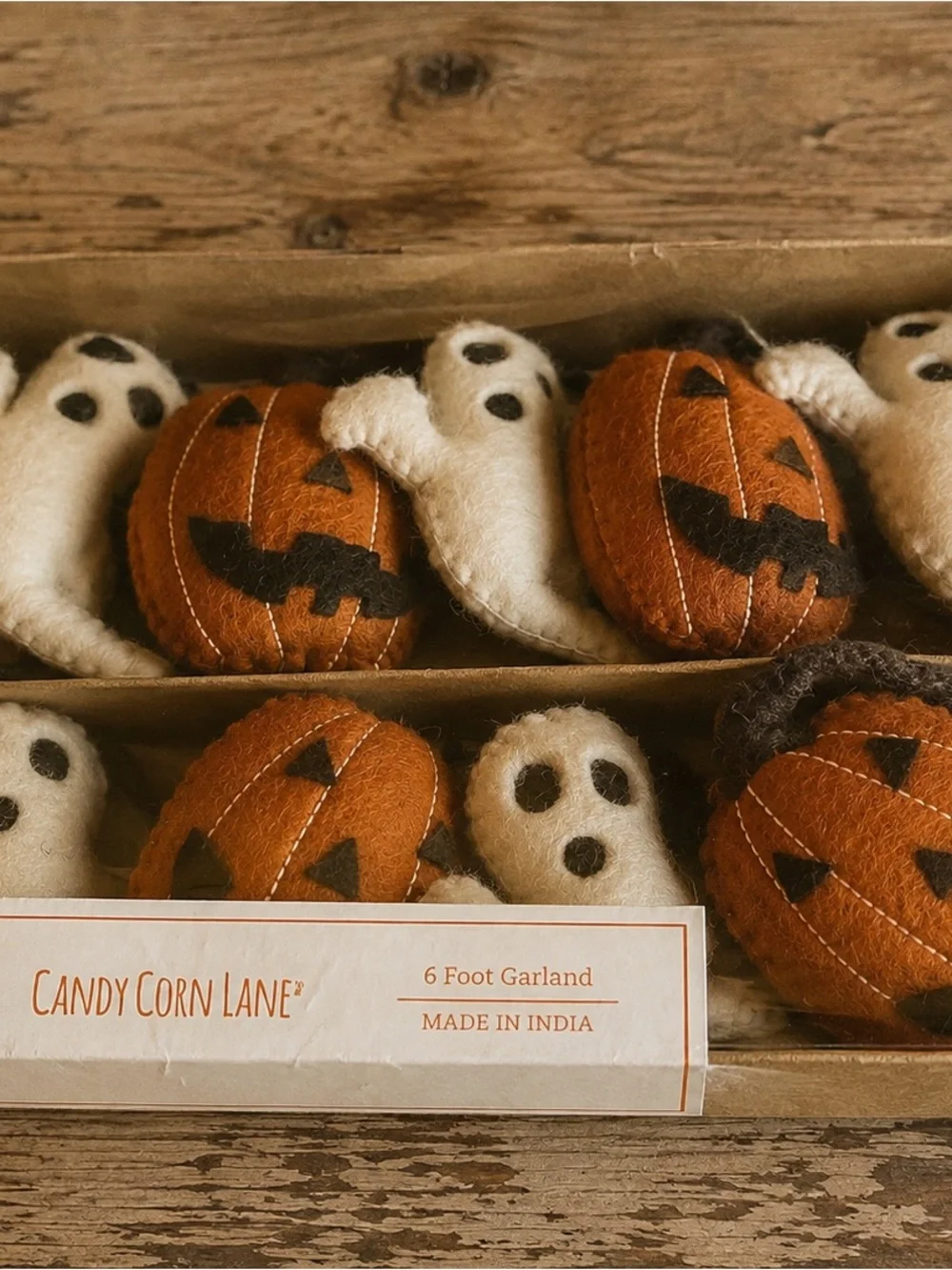 Halloween Pumpkin & Ghost Garland - Orange & White